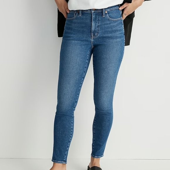 Madewell Curvy 10" High-Rise Skinny Jeans in Eardley Wash Size 28 - Picture 3 of 12
